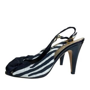 Kate Spade New York Zebra Y2K Slingback Open Toe Heels Women’s 7.5B